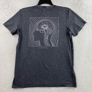TBar X Cotton On Shirt Mens Medium Stonewashed Mind Control Psychology Hypnosis